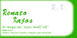 renato kajos business card